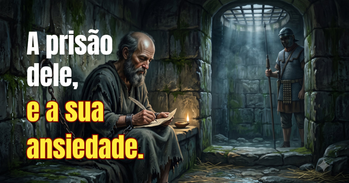 Paulo nos ensinou a ser livres da ansiedade mesmo estando na prisão entre a vida e a morte